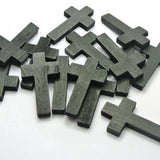 50 Wooden Cross Beads Charm 42X24mm Wood Pendants