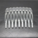 50 Clear Plastic Smooth Hair Clips Side Combs Pin Grip Hair Pin 46mm