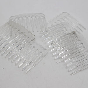 50 Clear Plastic Smooth Hair Clips Side Combs Pin Grip Hair Pin 46mm