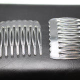 50 Clear Plastic Smooth Hair Clips Side Combs Pin Grip Hair Pin 46mm