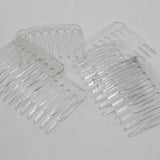 50 Clear Plastic Smooth Hair Clips Side Combs Pin Grip Hair Pin 46mm
