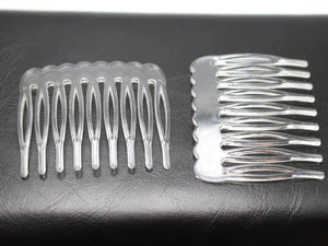 50 Clear Plastic Hair Clips Side Combs Pin 46mm
