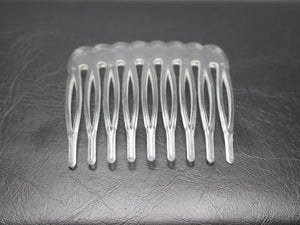 50 Clear Plastic Hair Clips Side Combs Pin 46mm