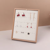 Grids Rings Earrings Wood Tray Jewelry Showcase Organizer Display Tray