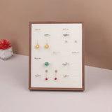 Grids Rings Earrings Wood Tray Jewelry Showcase Organizer Display Tray