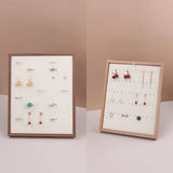 Grids Rings Earrings Wood Tray Jewelry Showcase Organizer Display Tray