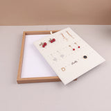 Grids Rings Earrings Wood Tray Jewelry Showcase Organizer Display Tray