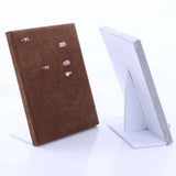 Velvet L Shape Rings Jewelry Holder Display Rack Storage Organizer