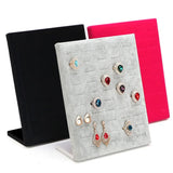 Velvet L Shape Rings Jewelry Holder Display Rack Storage Organizer