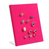 Velvet L Shape Rings Jewelry Holder Display Rack Storage Organizer
