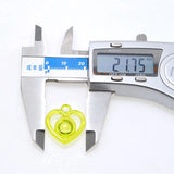 50 Acrylic Hollow Heart Charm Pendants 22mm for Kid Craft