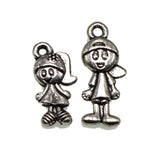 50 Tibetan Silver Kid Charms Pendants for Jewelry Making