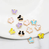 Butterfly Shape Charm Enamel Floating Pendant DIY Jewelry