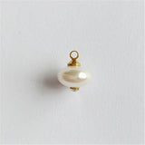 50 PCS 10mm Beige Pearl Charms Pendant DIY Jewelry Findings