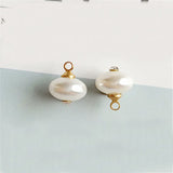 50 PCS 10mm Beige Pearl Charms Pendant DIY Jewelry Findings