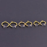50 PCS Copper Spring Ear Hook Rhodium/Gold/Silver No Ear Hole Ear Clip