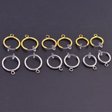 50 PCS Copper Spring Ear Hook Rhodium/Gold/Silver No Ear Hole Ear Clip