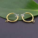 50 PCS Copper Spring Ear Hook Rhodium/Gold/Silver No Ear Hole Ear Clip