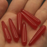 50PCS Acrylic Water Drop Pendant Charms 11x33mm DIY Jewelry Making