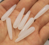 50PCS Acrylic Water Drop Pendant Charms 11x33mm DIY Jewelry Making