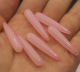 50PCS Acrylic Water Drop Pendant Charms 11x33mm DIY Jewelry Making