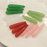 50PCS Acrylic Water Drop Pendant Charms 11x33mm DIY Jewelry Making