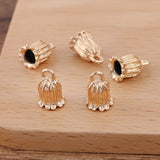 50PCS 13.5*9mm Metal Flowers Pendant Charms for DIY Jewelry Making