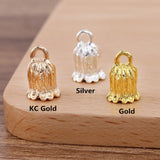 50PCS 13.5*9mm Metal Flowers Pendant Charms for DIY Jewelry Making