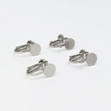 50 Pcs Metal Copper Ear Clip Setting 8mm Flat Base No Ear Hole Spiral Ear Clip
