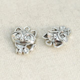 50PCS Metal Cat Charms Pendant for DIY Jewelry Making