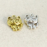 50PCS Metal Cat Charms Pendant for DIY Jewelry Making