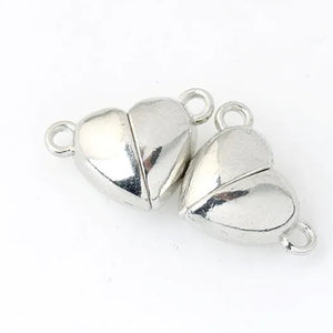 50 PCS Heart Necklace Magnet Clasps Jewelry Making DIY Accessories
