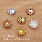 50 PCS Flower Stamen Bead Caps DIY Jewelry Making Material