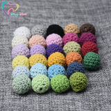 50 PCS 16 MM 20 MM Wooden Beads Balls for DIY Decoration Baby Teether