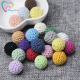 50 PCS 16 MM 20 MM Wooden Beads Balls for DIY Decoration Baby Teether