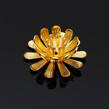 50 PCS 17mm Brass Filigree Stamens Flower Bead Caps Base Settings