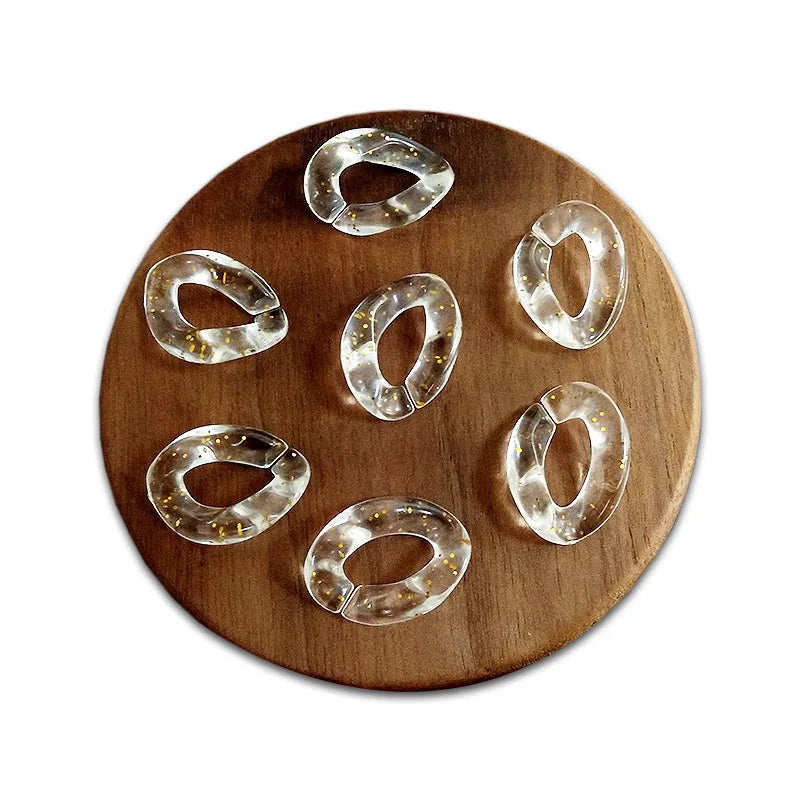 50 PCS Acrylic Chain Buckle 17x23mm for DIY Jewelry Making