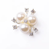 50 PCS 20*20mm Flower Metal Alloy Crystal Rhinestone Pearl Necklace Pendant DIY