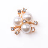 50 PCS 20*20mm Flower Metal Alloy Crystal Rhinestone Pearl Necklace Pendant DIY