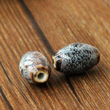 50 Oval Ceramic Beads DIY 2.5mm Hole For Jewelry Making