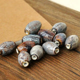 50 Oval Ceramic Beads DIY 2.5mm Hole For Jewelry Making