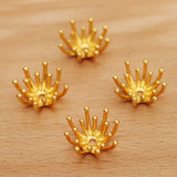 50 PCS 20mm Metal Alloy Bead Caps Gold/Silver Plated Charms DIY Findings