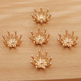 50 PCS 20mm Metal Alloy Bead Caps Gold/Silver Plated Charms DIY Findings