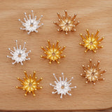 50 PCS 20mm Metal Alloy Bead Caps Gold/Silver Plated Charms DIY Findings