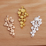 50 PCS 20x41mm Flowers DIY Metal Alloy for Jewelry Making