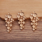 50 PCS 20x41mm Flowers DIY Metal Alloy for Jewelry Making