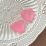 50 PCS Acrylic Heart Beads DIY Jewelry Making 24x21x9mm