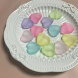 50 PCS Acrylic Heart Beads DIY Jewelry Making 24x21x9mm