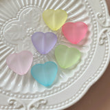 50 PCS Acrylic Heart Beads DIY Jewelry Making 24x21x9mm