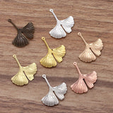 50 PCS 26x29mm Leaf Charms Brass Filigree Leaves Pendant DIY Jewelry